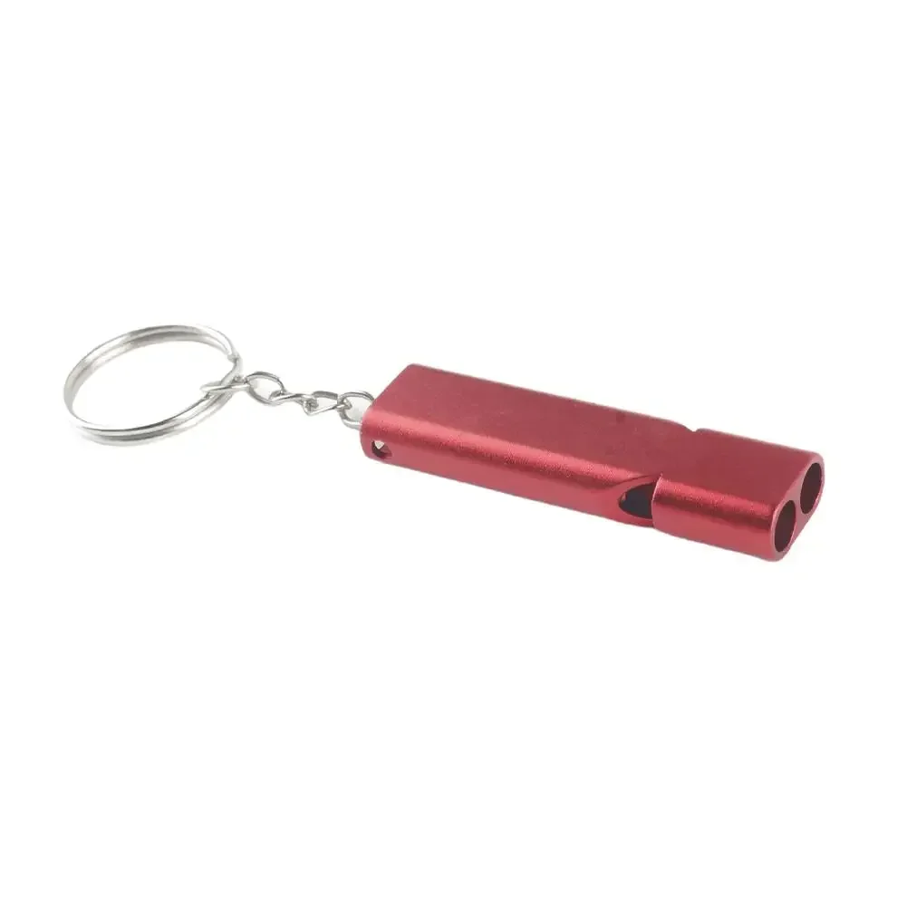 1-3PC Dual Frequency Survival Whistle Flat Metal Whistle for Outdoor Hiking Climbing Emergence Whistle Tools