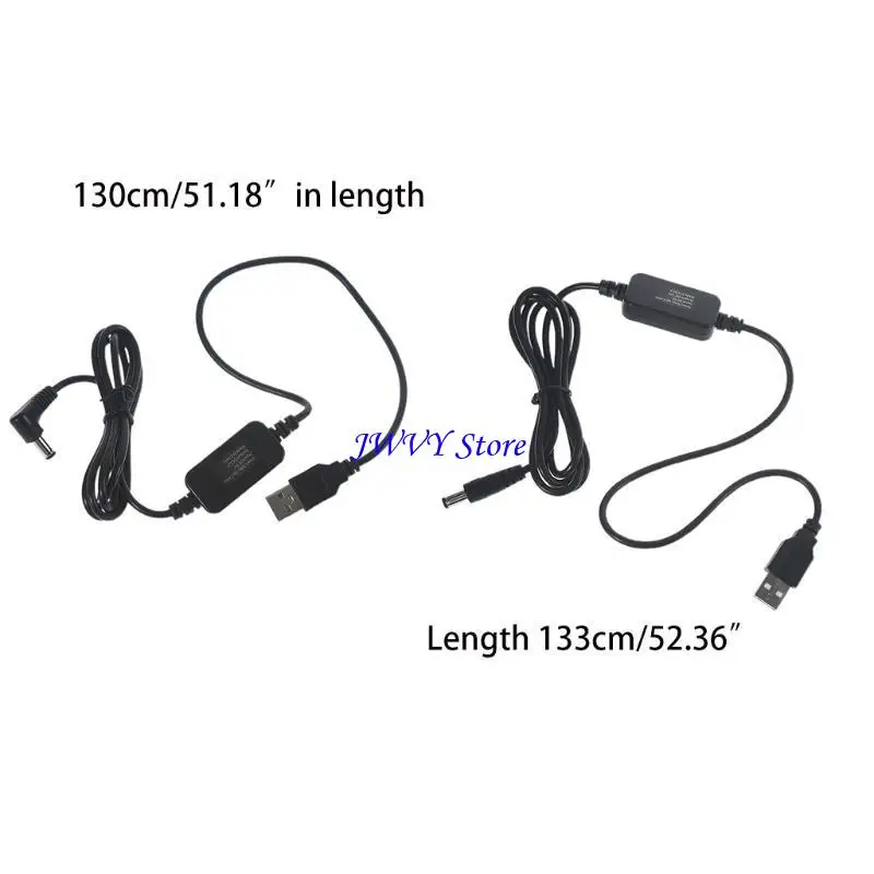 573A 5.5 x 2.1mm USB Step Up Converter Cable DurableDC 5V to for DC 12V Power