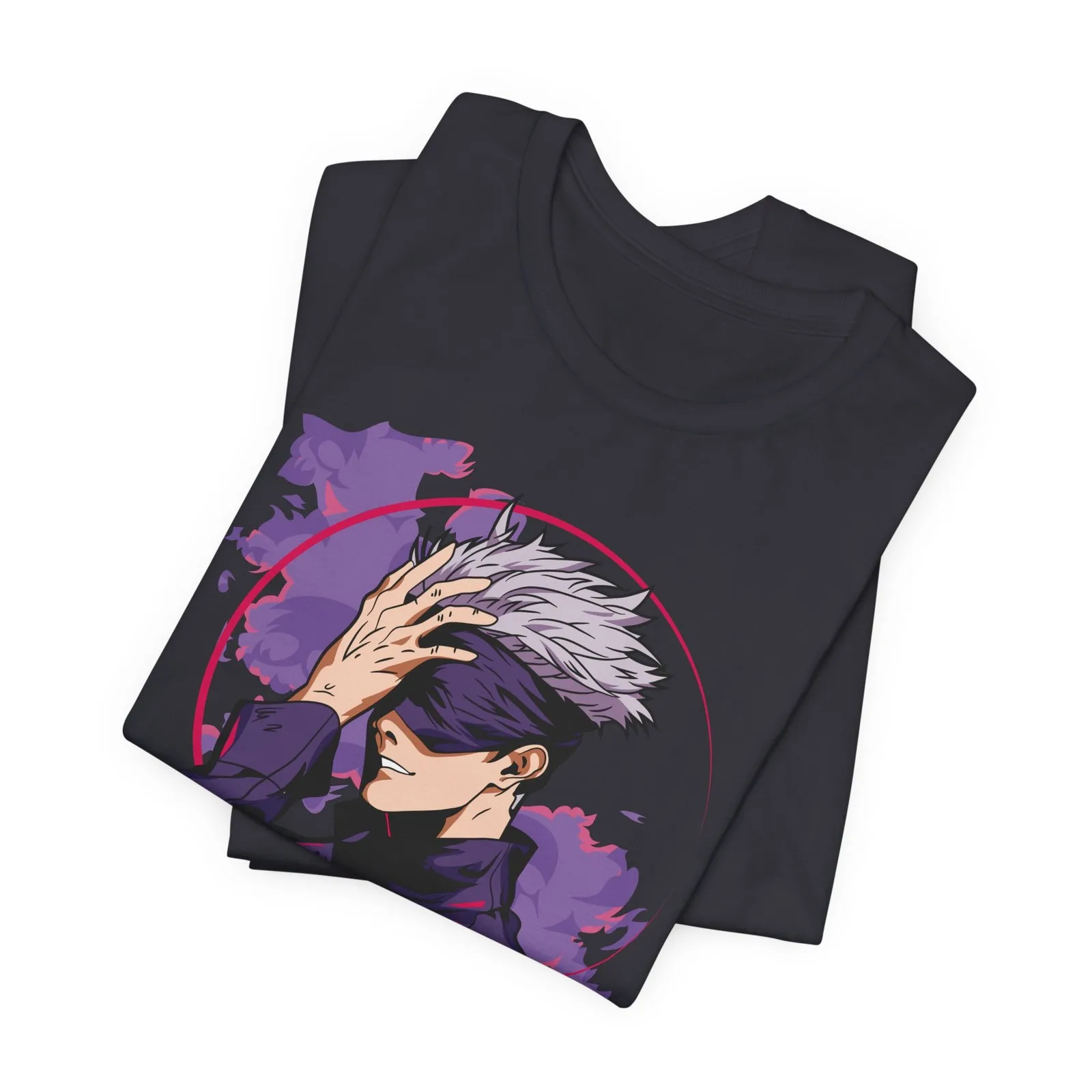 JJK Gojo Anime Sorcerer Tee | Dark Purple Illustration
