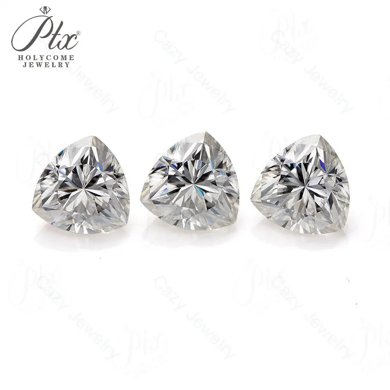 

Fat Trillion Cut Moissanite Beads D Grade VVS1 Clear Beads Custom Jewelry Making Blanks Standard GRA Authentic Certification
