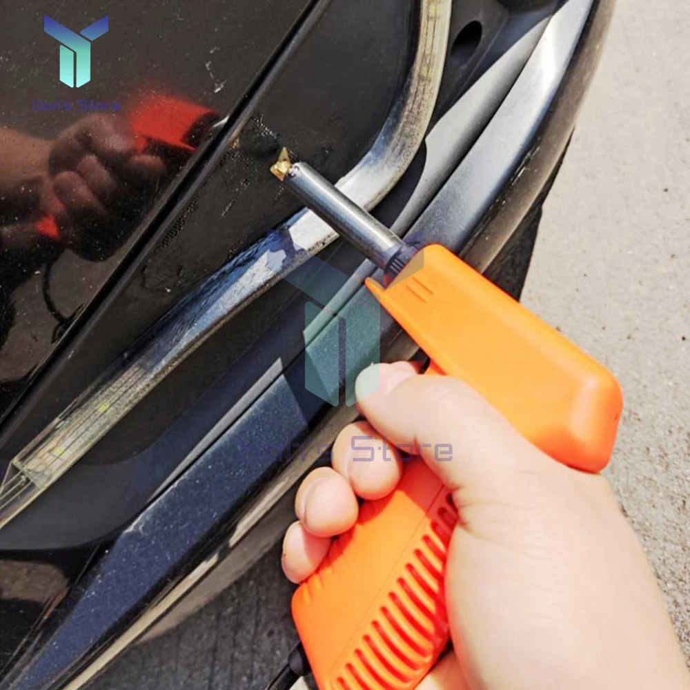 1Set 80W Temperature Control Plastic Welding Kit Soldering Iron Gun Car Bumper Repair Tool Fast Heating Plastic Welder 180~500℃