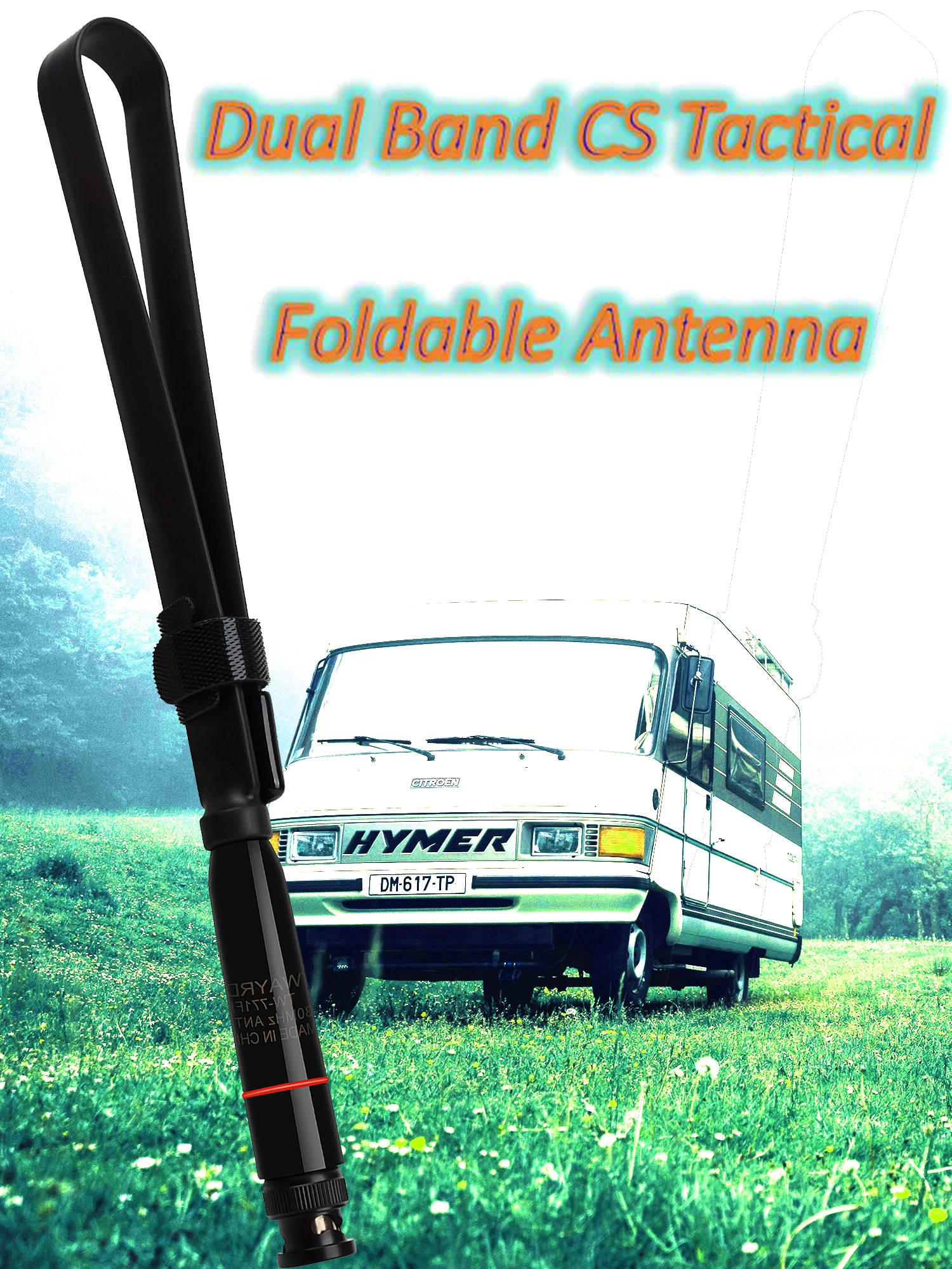 

HYS Dual Band CS Handheld/Portable Aerial Tactical Foldable Antenna BNC Compatible with Cobra, Midland, Uniden Radio&Scanner