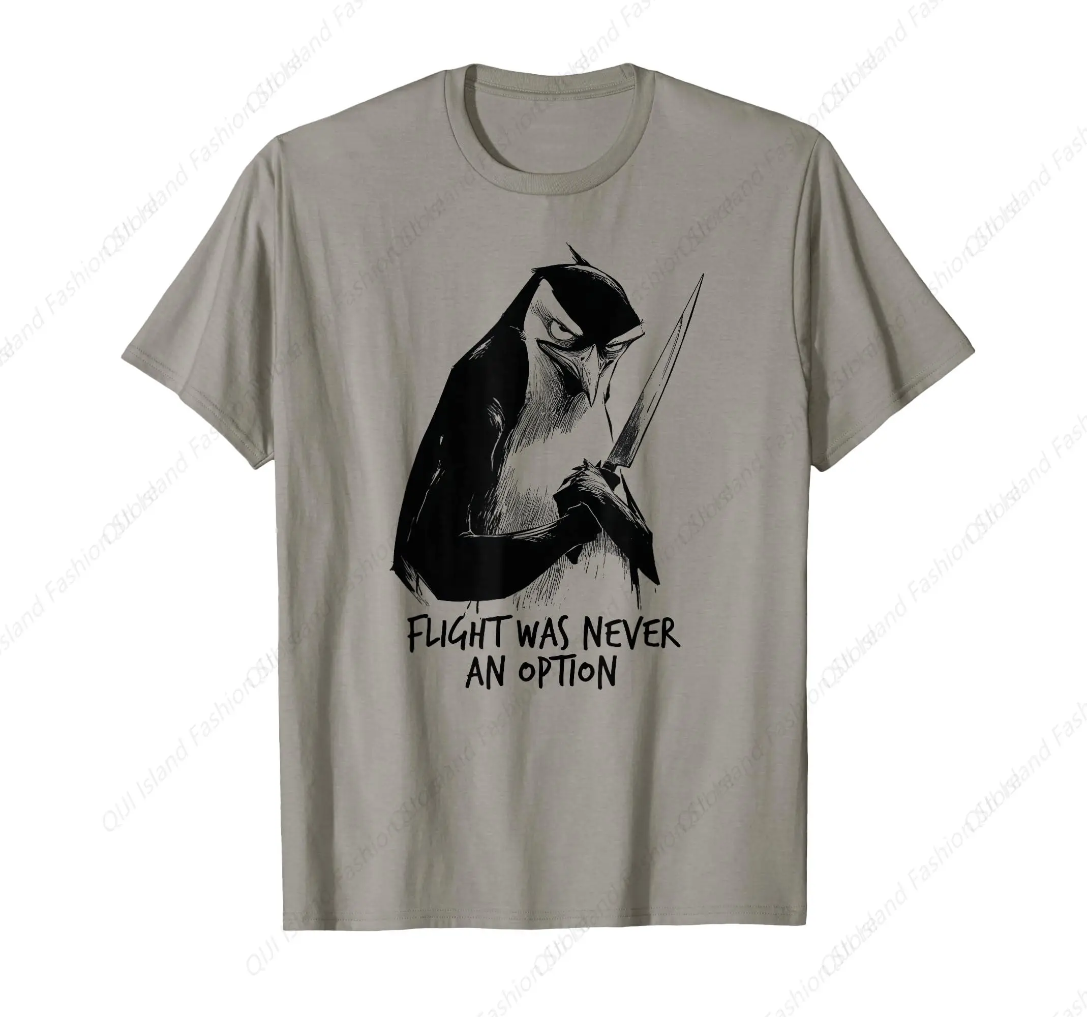 

Fight or Flight was Never an Option, Funny Mean Penguin T-Shirt