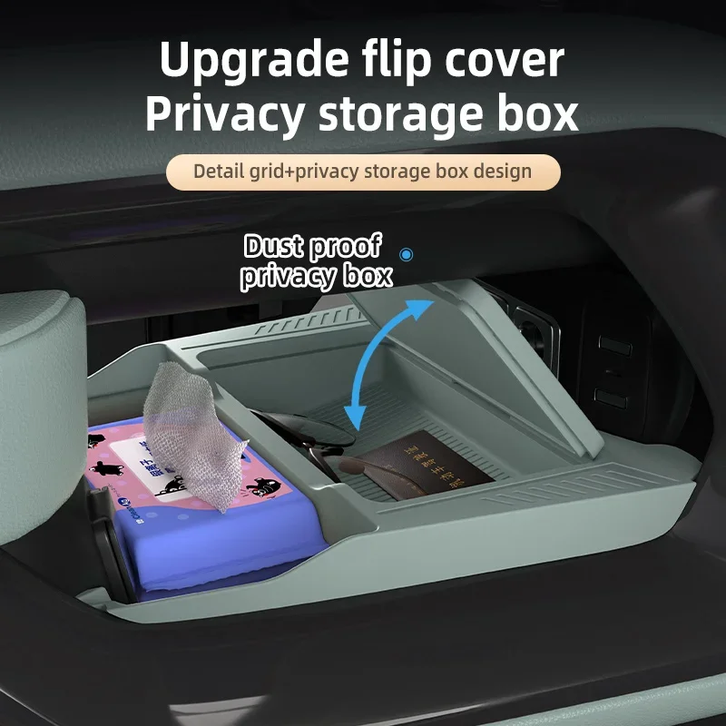 

2024 For Formula Leopard 5 BYD Denza B5 Central Control Below Storage Box Central Control Organizer Mat Car Interior Silicone