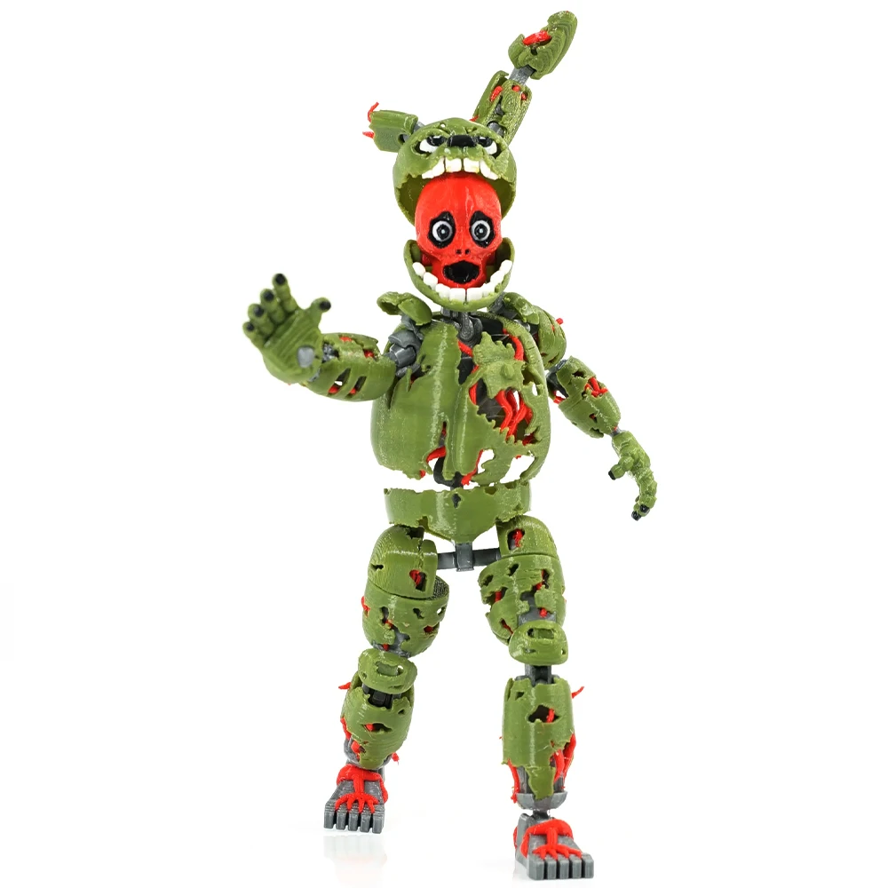 ألعاب بيتزا سبرينغ تراب مطبوعة ثلاثية الأبعاد من FNAF Freddy Fazbear شخصيات الحركة نموذج أنيمي دمية محظوظة 13 هدايا حلي متعددة المفاصل #5