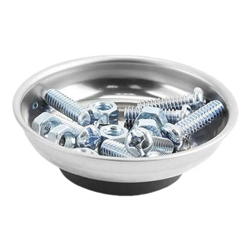 

Screw Tray Magnetic Dish Screw Bowl Parts Holder Parts Tray Portable Magnetic Bolt Holder Tray Magnet Parts Tools Bowl For