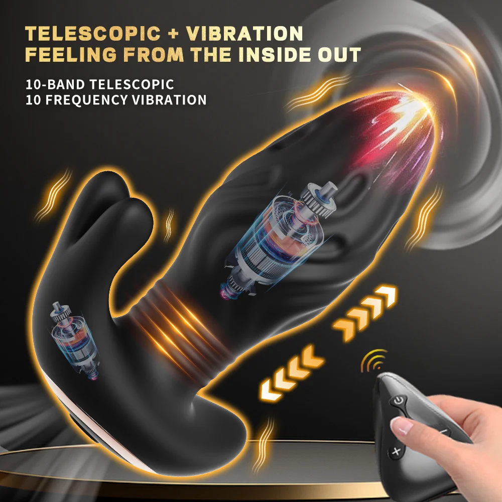 Телескопическая Анальная пробка Анальный вибратор беспроводной удаленный в носке Вибратор массажер простаты секс-игрушка для женщин Анальная пробка