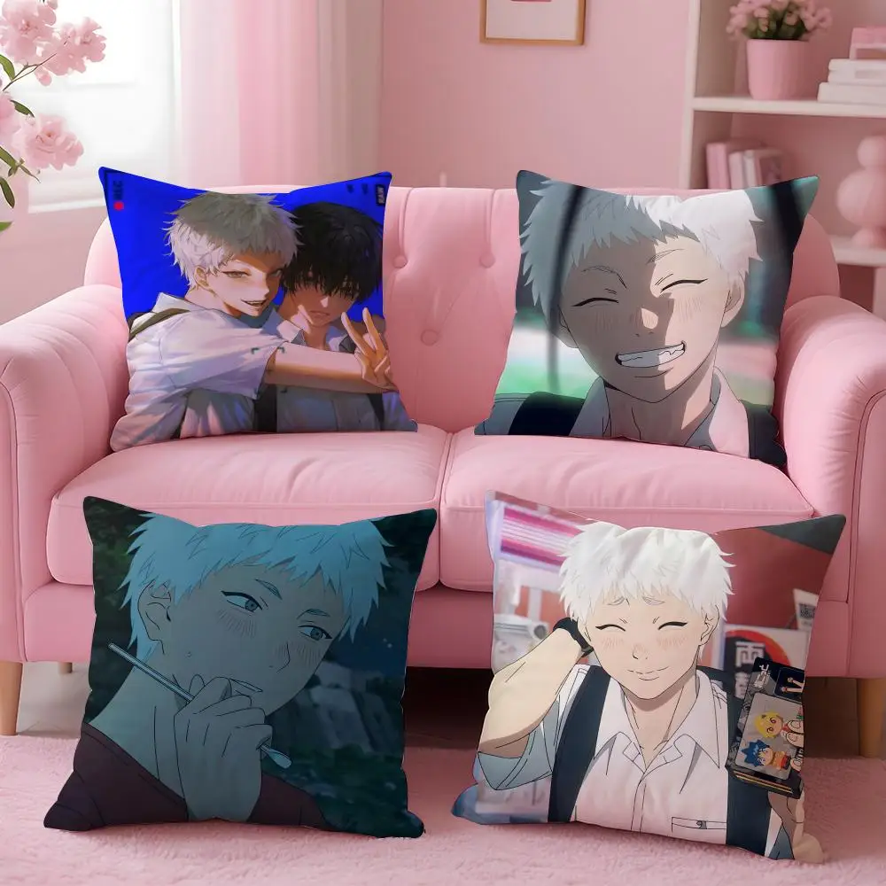 anime The Summer Hikaru Died Cushion Cover Cushion Cover Set 4Pcs 50x50 45x45 40x40 Pillowcase Decorative Sofa Home Decor