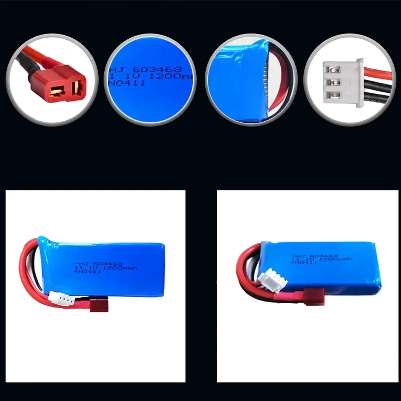 11.1V 1200mAh 30C 3S Lipo Battery T Plug dla WLtoys WL915 Rc Boat High Speed Vehicle F1 Racing Boat Parts RC Battery