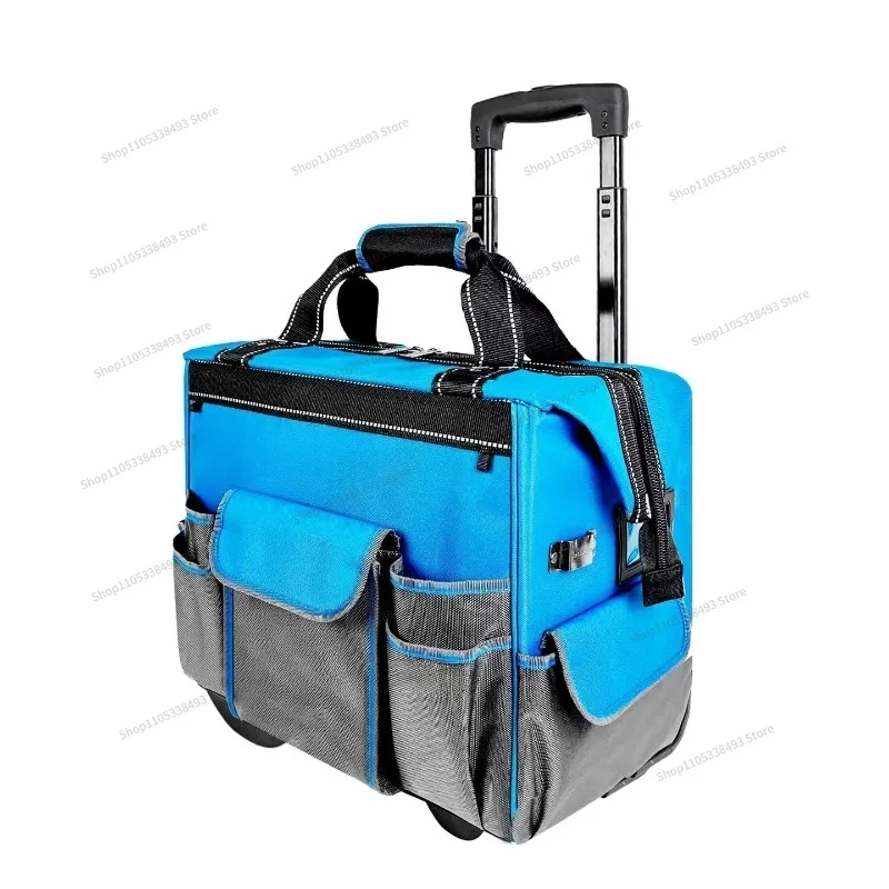 For Tie Rod Toolbox, Electrical Toolkit Industrial Grade Large Capacity Wear-resistant Wheeled Multi-function Trolley