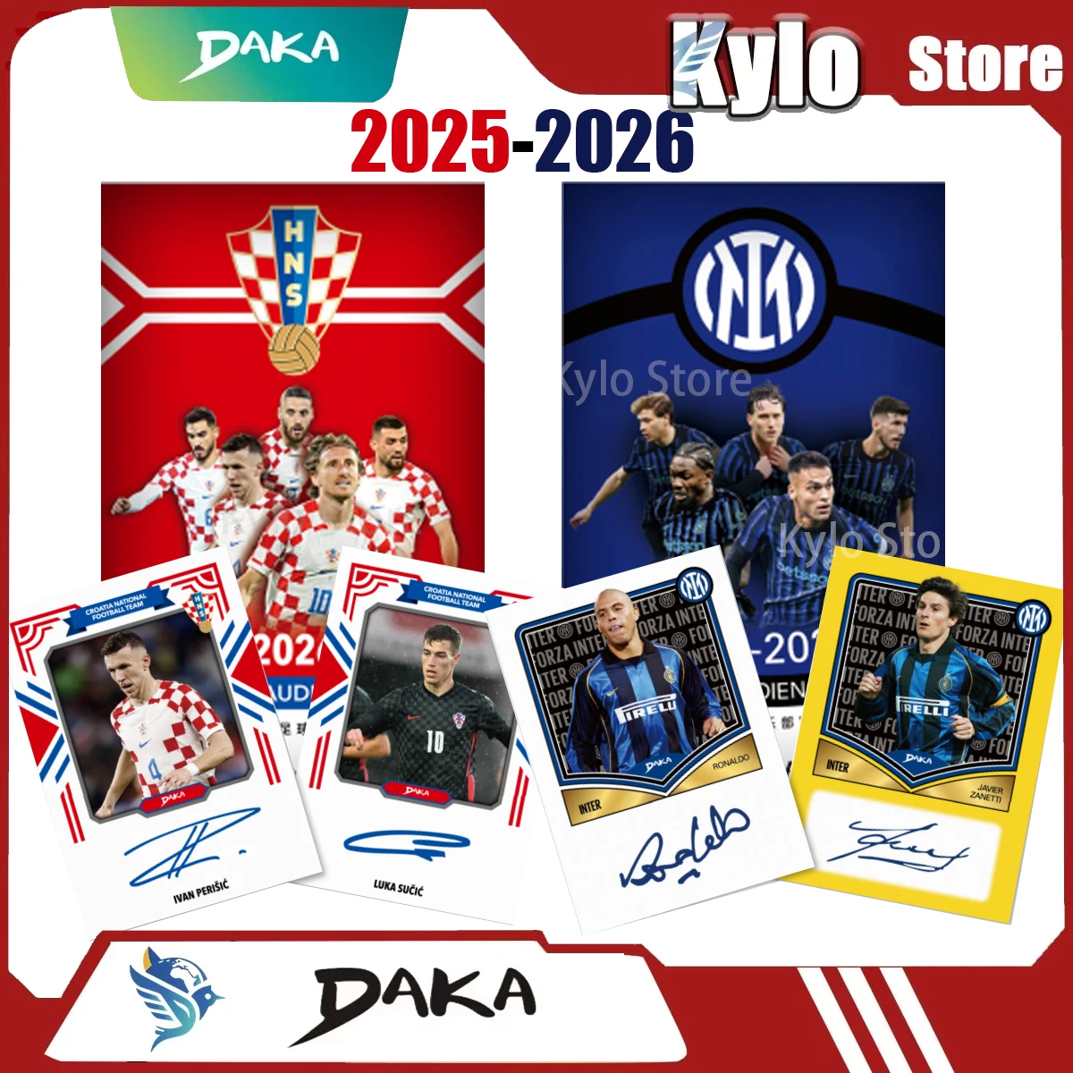 

‌2025-2026 Daka Ronaldo Messi Yamal Mbappe Roberto Baggio Football Collection Card Real Madrid Barcelona Manchester Player Card