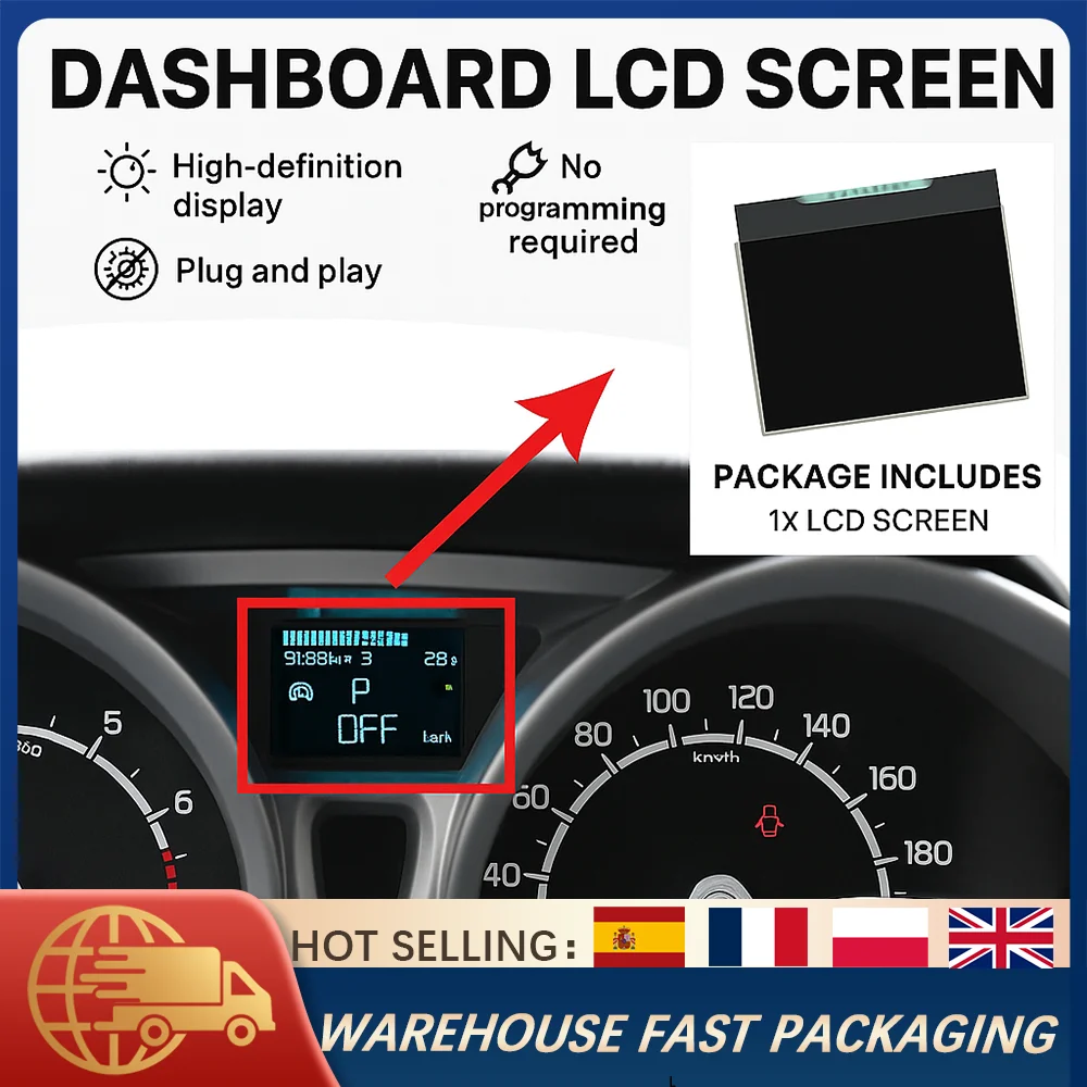 

Dashboard LCD Screen Instrument Cluster Display Replacement For Ford EcoSport 2013-2017 Odometer Speedometer Panel