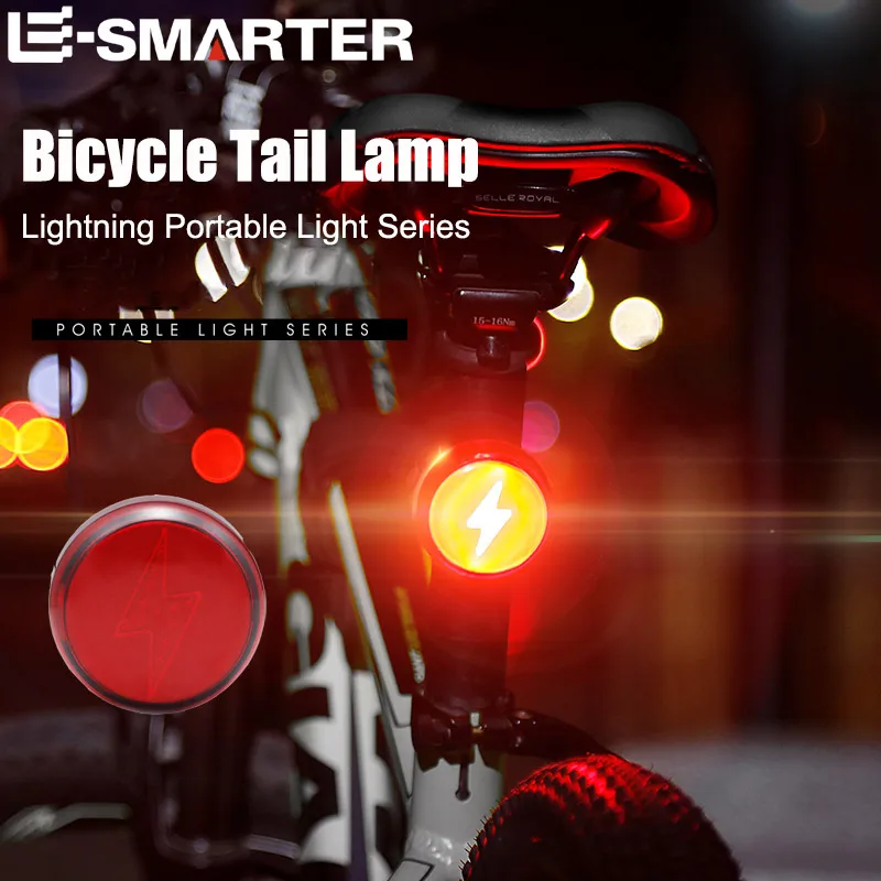 Bicycle Taillights Rechargeable Car Lights Lightning Sports Safety Warning Lights Night Running Riding Helmets Portable Lights
