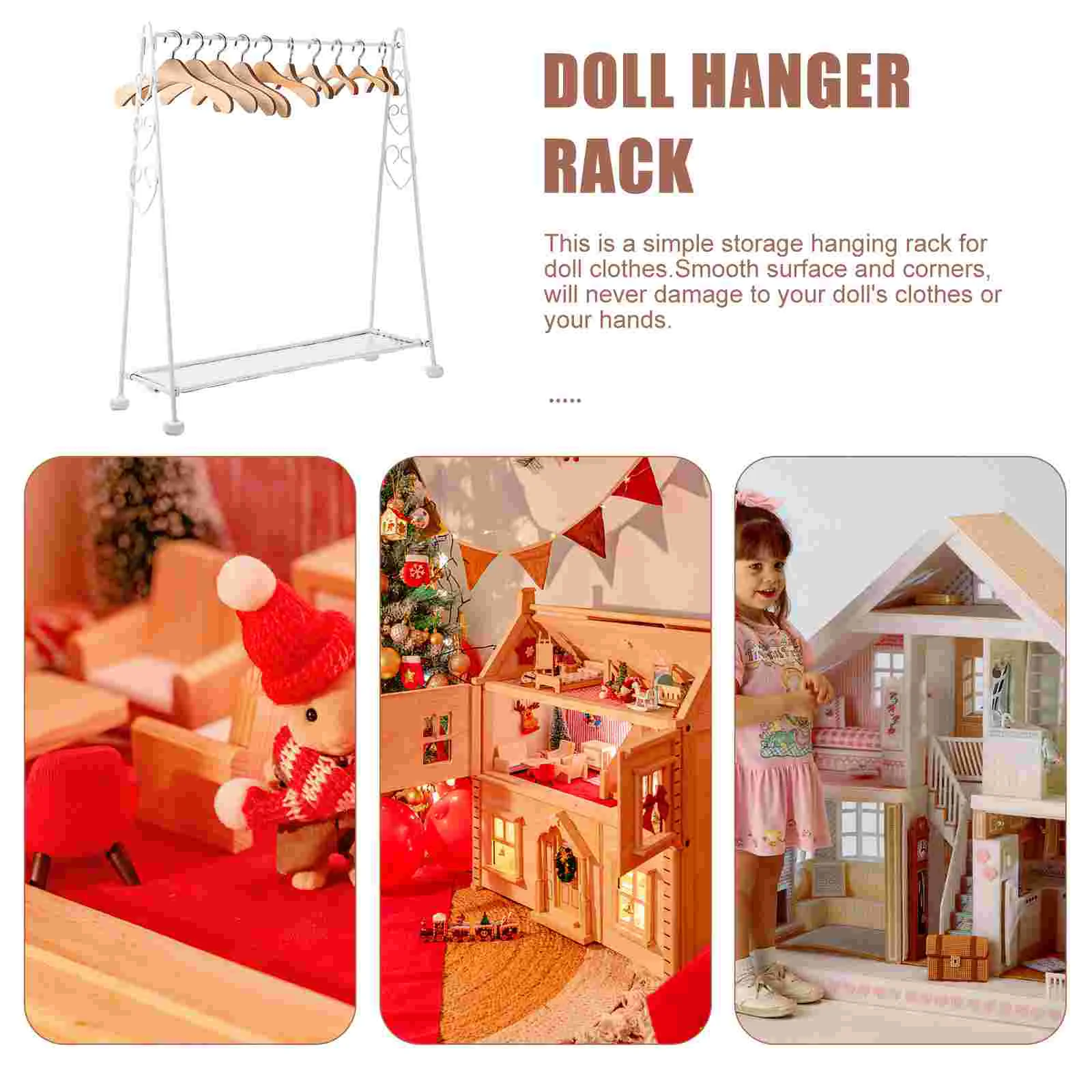 Coat Hanger Folding Miniature Rack House Closet Hangers Clothes Accessories Baby