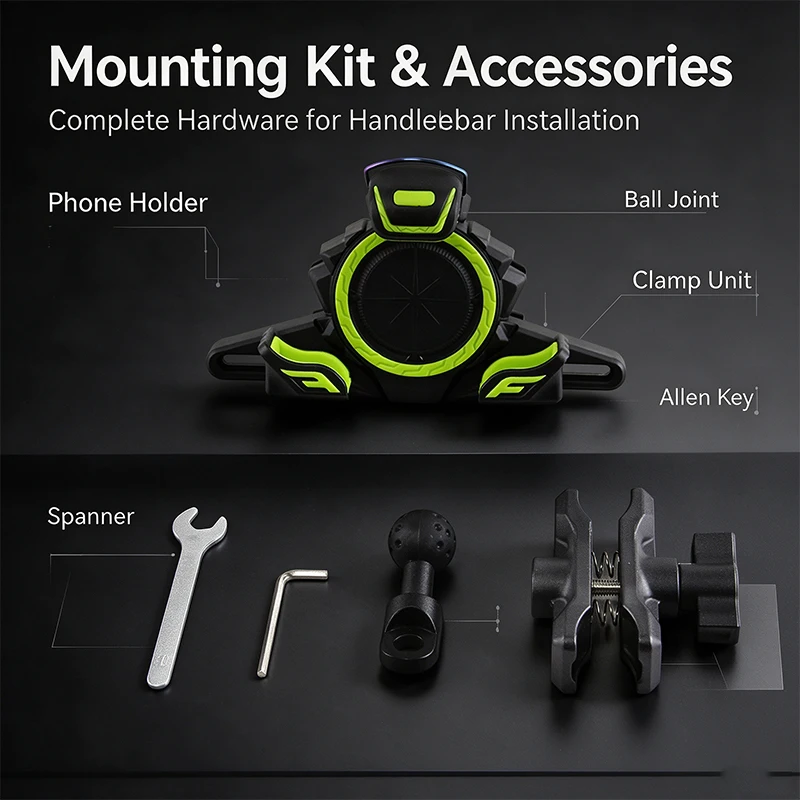 Motorcycle Phone Mount Anti-Shake Triangular Stabilizing Universal Handlebar Bracket For Motorbike Bicycle Moto Accessories