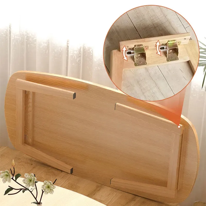 Mesa plegable japonesa de madera maciza, Centro lateral para sofá Tatami, sala de estar, almacenamiento de artículos diversos de té, lectura, muebles para el hogar