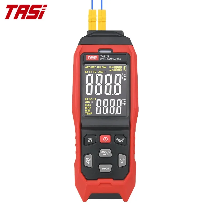 

For Sea Shipping, CustomizedTASI TA612B Digital Thermocouple Thermometer Industrial Temperature Meter with 8999 Groups Dual-Chan