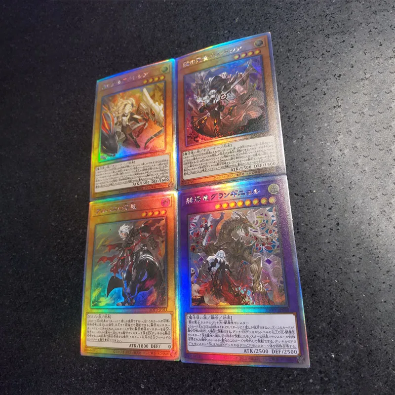 4PCS Yu-Gi-Oh! DIY Anime Game Collection Card Incredible Ecclesia the Virtuous Blazing Cartesia the Virtuous Beautiful Girl Card