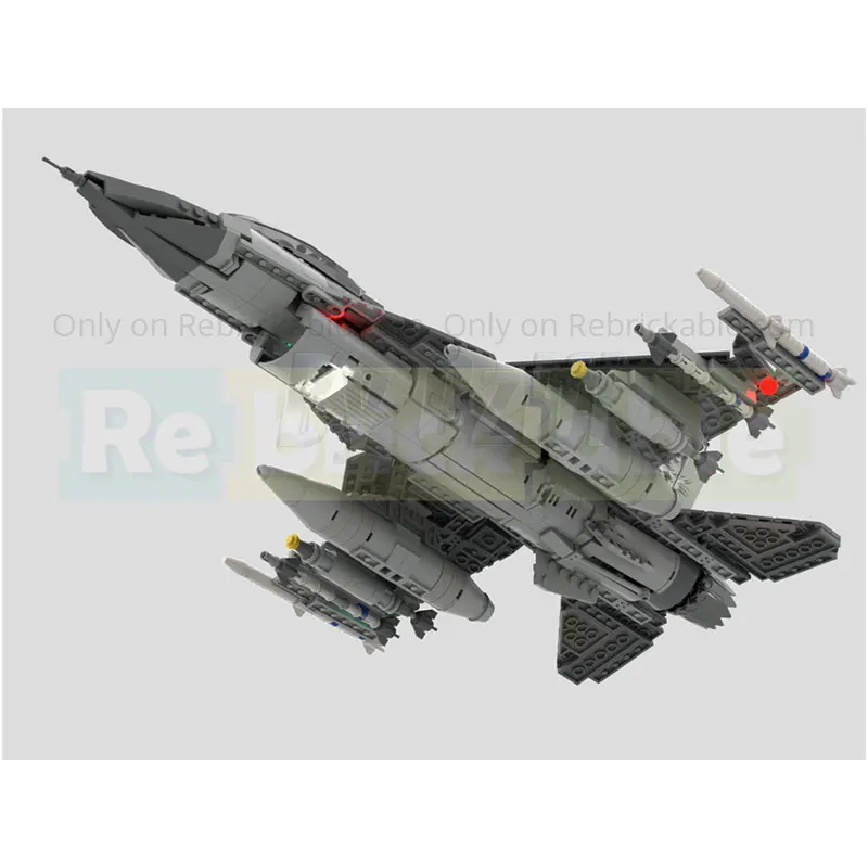 MOC serie militar F-16C Fihting bloques de construcción modelo de ensamblaje Compatible ladrillos juguetes aviones regalos de navidad 1005 Uds