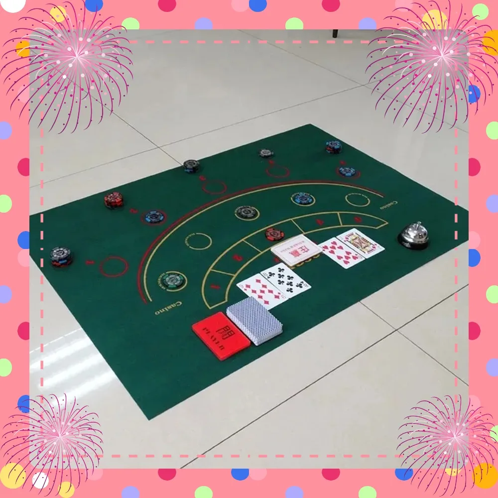 60x90 سنتيمتر تكساس هولدم 'em على الوجهين لعبة مفرش المائدة المحمولة تكساس هولدم'em الجدول حصيرة غير المنسوجة النسيج لعبة متعددة اللاعبين #3