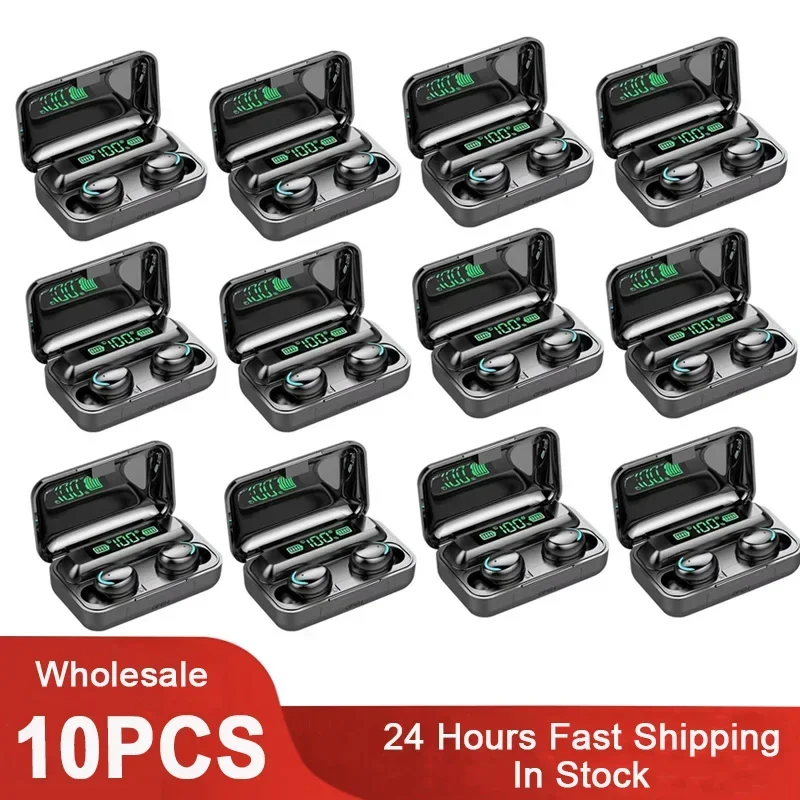 

F9-5C Wireless Earphones Bluetooth Touch Sports Earphones TWS Mini Bass Earphones with Microphone 10 Sets Wholesale