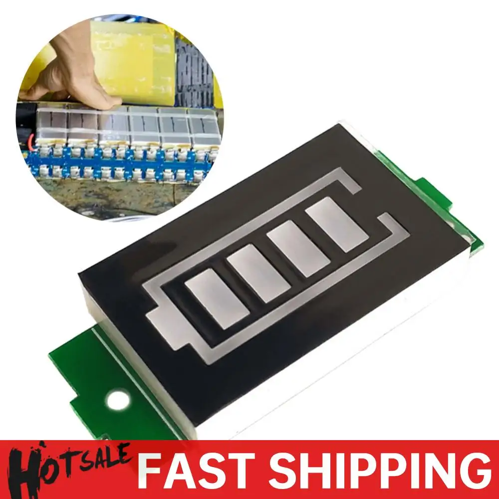 1/2/3/4/6/7/8S Lithium Battery Capacity Indicator Module LED Display Lithium Battery Level Indicator 4 Sections 3-34V 5mA
