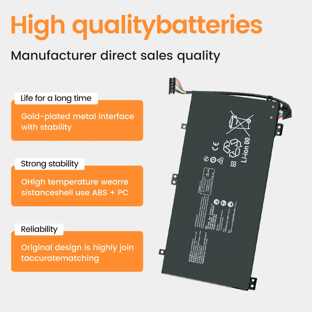 HB4593J6ECW Battery For Huawei MateBook 13 2020 WRT-W19 WX9 W29 i7 HN-W19L W19R WRT-W09 W19L Notebook