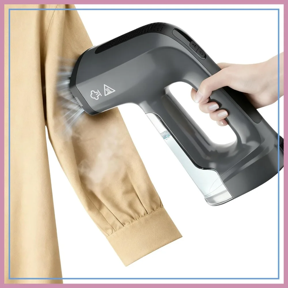 

Vacuum Steamer for Clothes, 3500Pa Suction Handheld Garment Steamer, Portable Travel Steamer & Iron Dual-Mode 110-120V