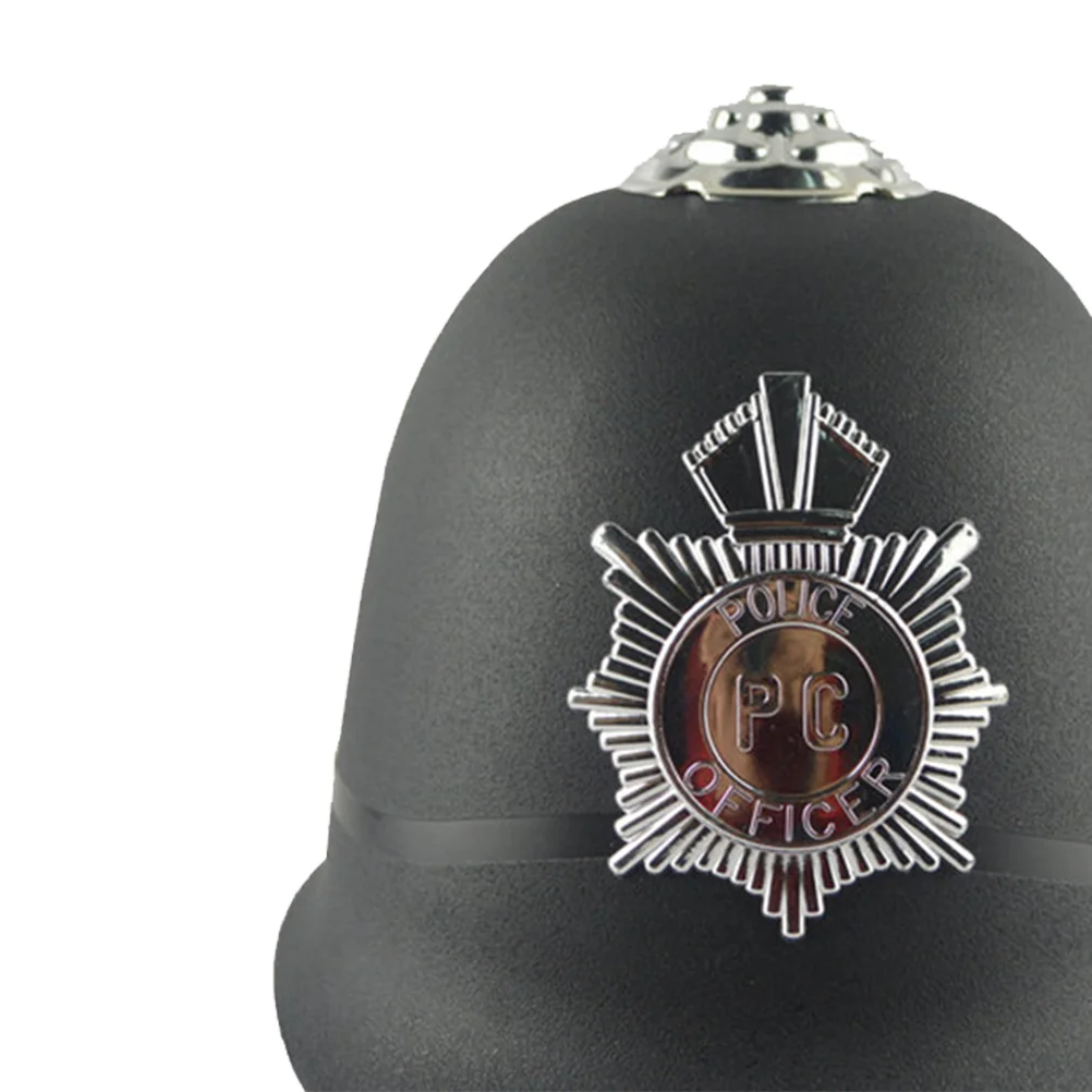 Hat Police Badge Party Cosplay Cop Bobby Costume British Officerhalloween Blackcooling Hard English Captain