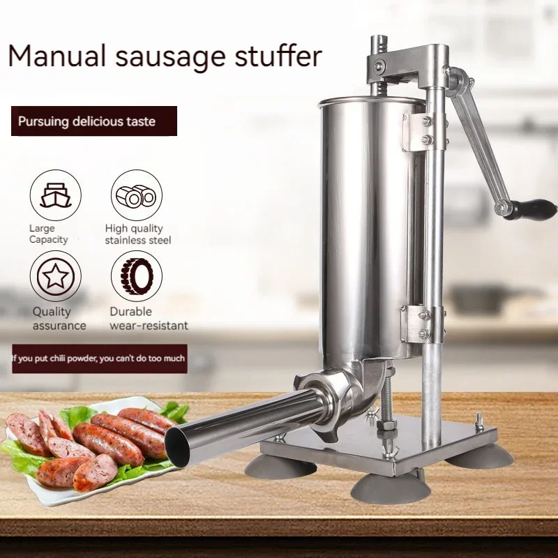 Sausage Stainless Sausage Sausage Meat Homemade 4L Manual Syringe Machine Stuffer Steel Filling