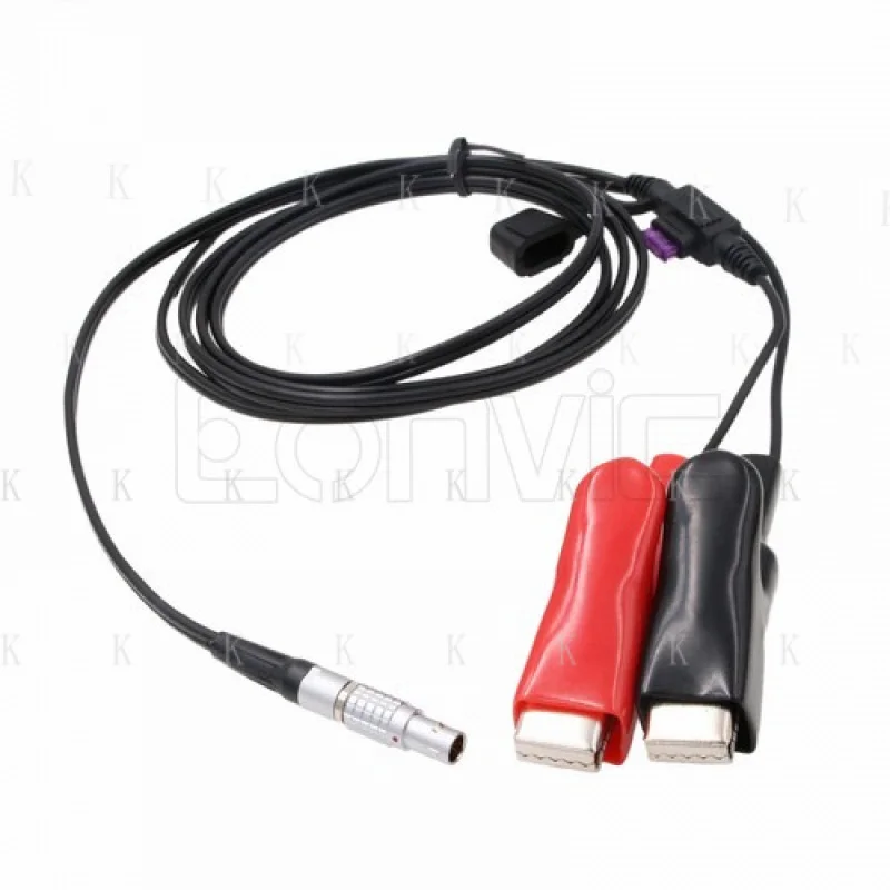 C  FOR  Hemisphere S631 / S321+ GPS External Power Cable 5-pin to Alligator Clips 12V