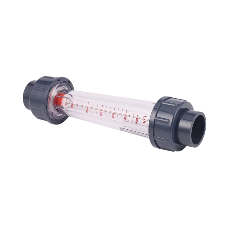 2X LZS-25 Flow Meter Plastic Tube Type 300-3000L/H Water Rotameter Liquid Flowmeter Measuring Tools For Chemical Light