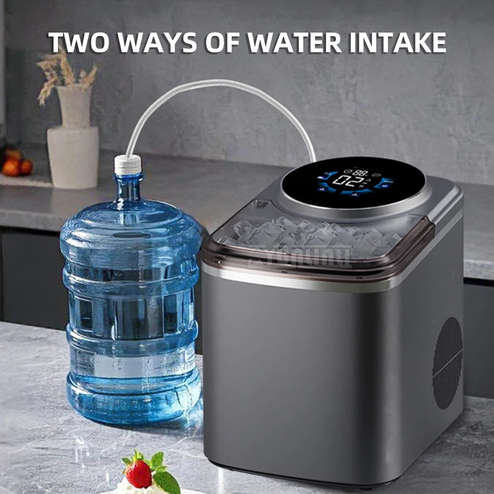 Large Capacity Household Ice Cube Machine 16kg/H Summer Office Use 220V/110V High Production