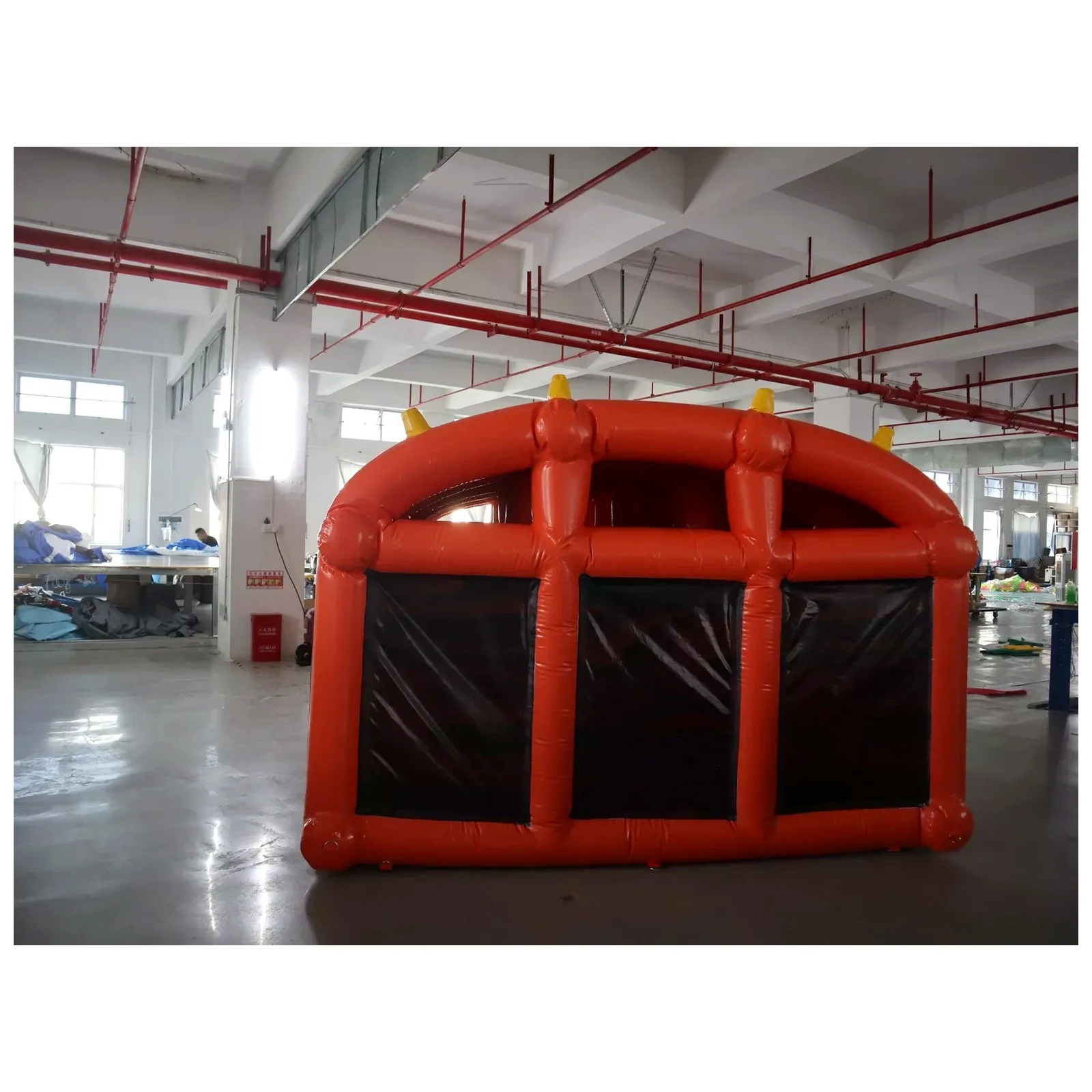 Large Orange Inflatable Maze 3 - Outdoor Adventure Kids Party ulasan dan harga