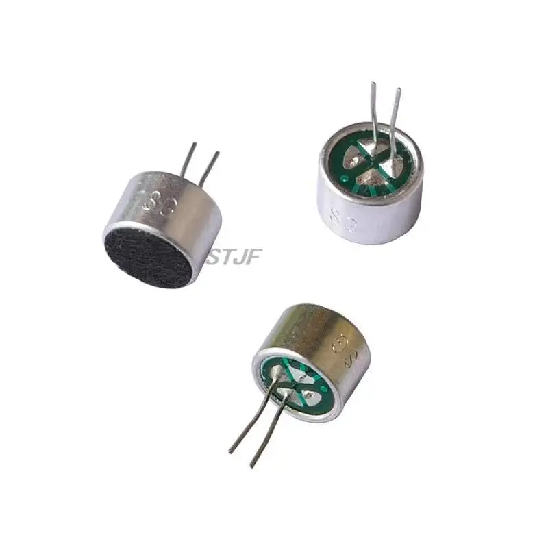 10PCS  9x7mm 9767 9*7mm microphone head with pin capacitive electret microphone pickup microphone sensitivity 50DB