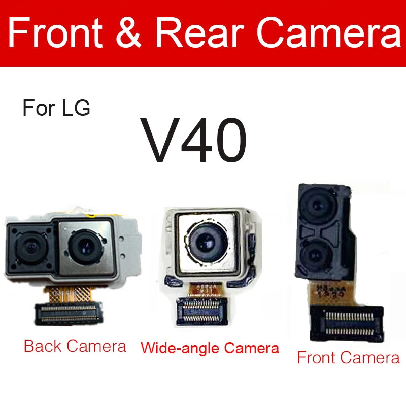 Front & Rear Main Camera Module For LG V10 V20 V30 V30+ V35 V40 ThinQ V50 Back Camera Facing Small Camera Replacement Parts