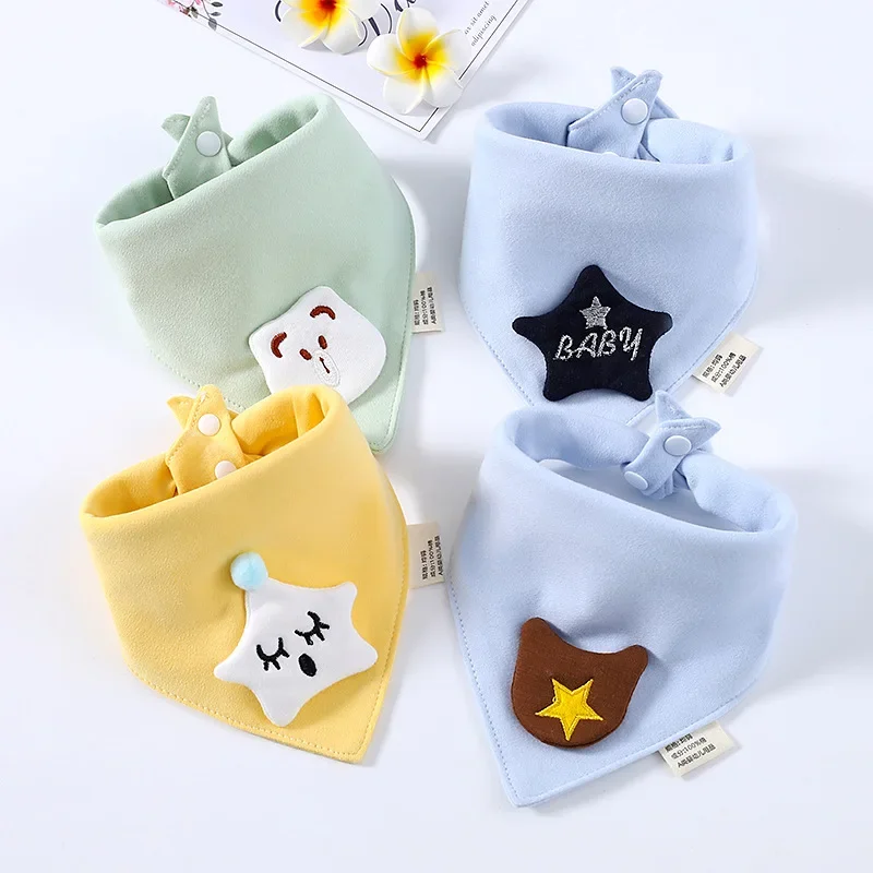 4/5Pcs Set Triangle Double Cotton Bandana Bibs Baby Care Babies Utensils Boys Girls Feeding Infant Burp Cloth Baby Saliva Towel