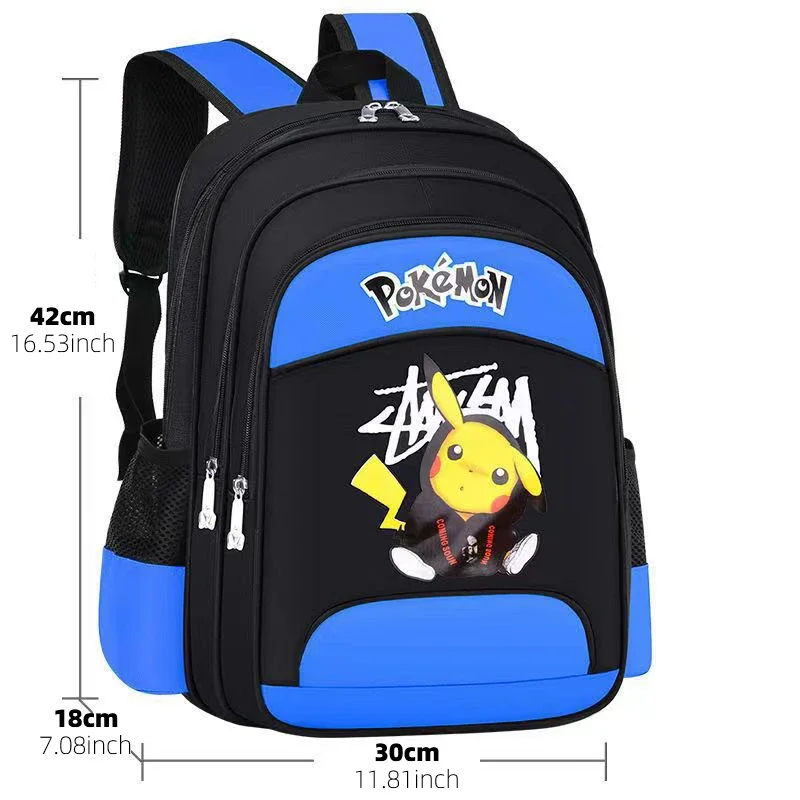 Large Capacity Pikachu Backpack, Anime Printed Daypack, Cartoon Schoolbag, Kids Boys Casual Travel Commute Knapsack