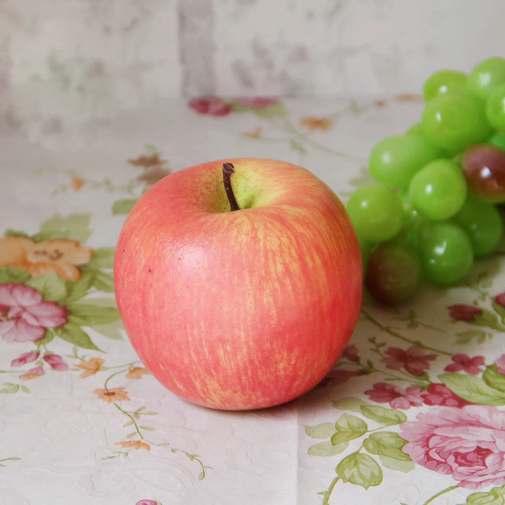 Artificial Lifelike Apple Fruit For Home Decoration Plastic Red Delicious Apples Kitchen And Wedding Party Photography