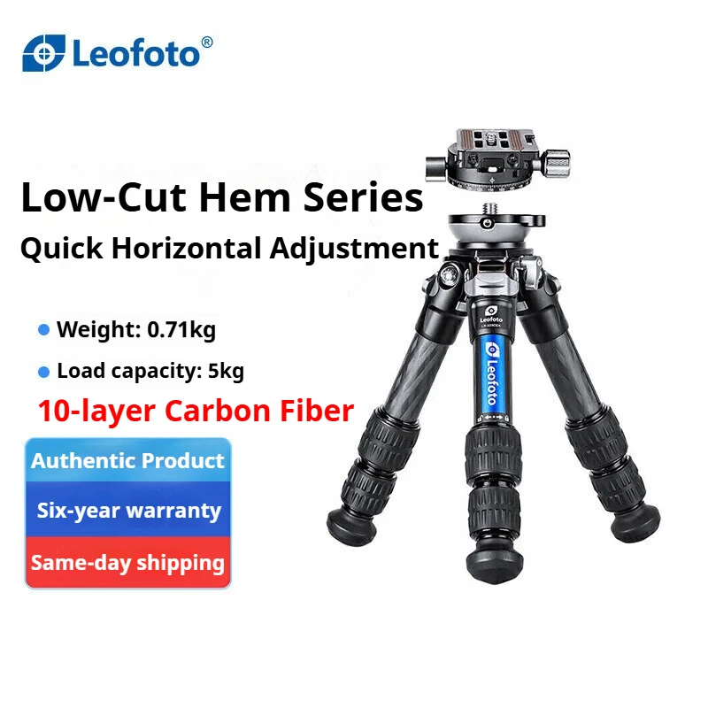 

Leofoto LS-223CEX+RH-0 Tripod Quick-Leveling Half-Dome Adapter DSLR Photography/Video Carbon Fiber Tripod with Clamp Base
