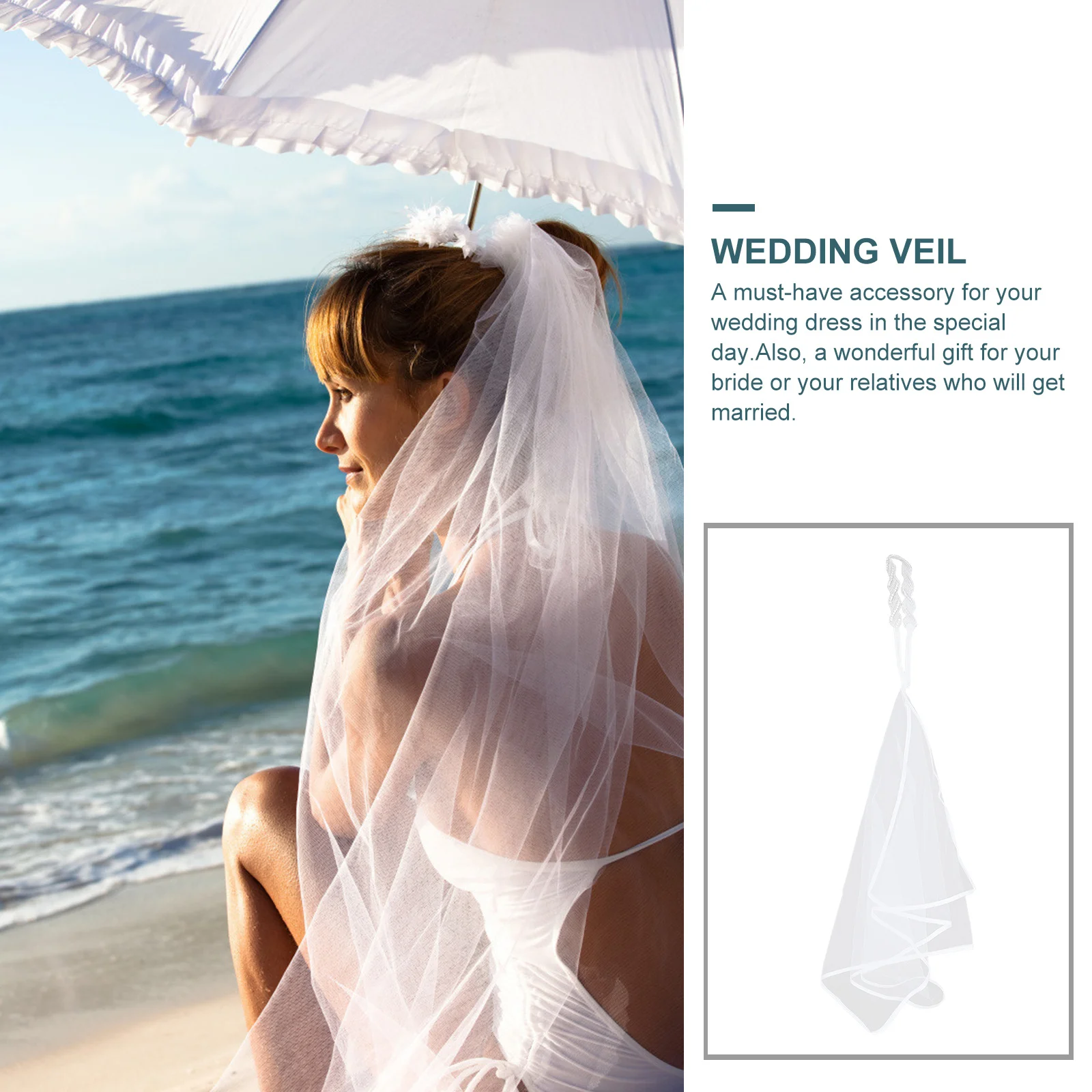 

Elegant Wedding Veil Headband Crystal Embellishment Bachelorette Party Special Occasions Fashionable Hair Accessory Women Girls