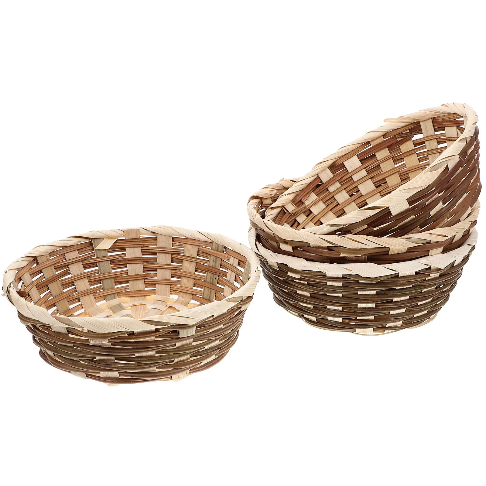 

Bamboo Fruit Basket Set of 3 Woven Baskets Lightweight Home Kitchen Storage Container Household Food Basket