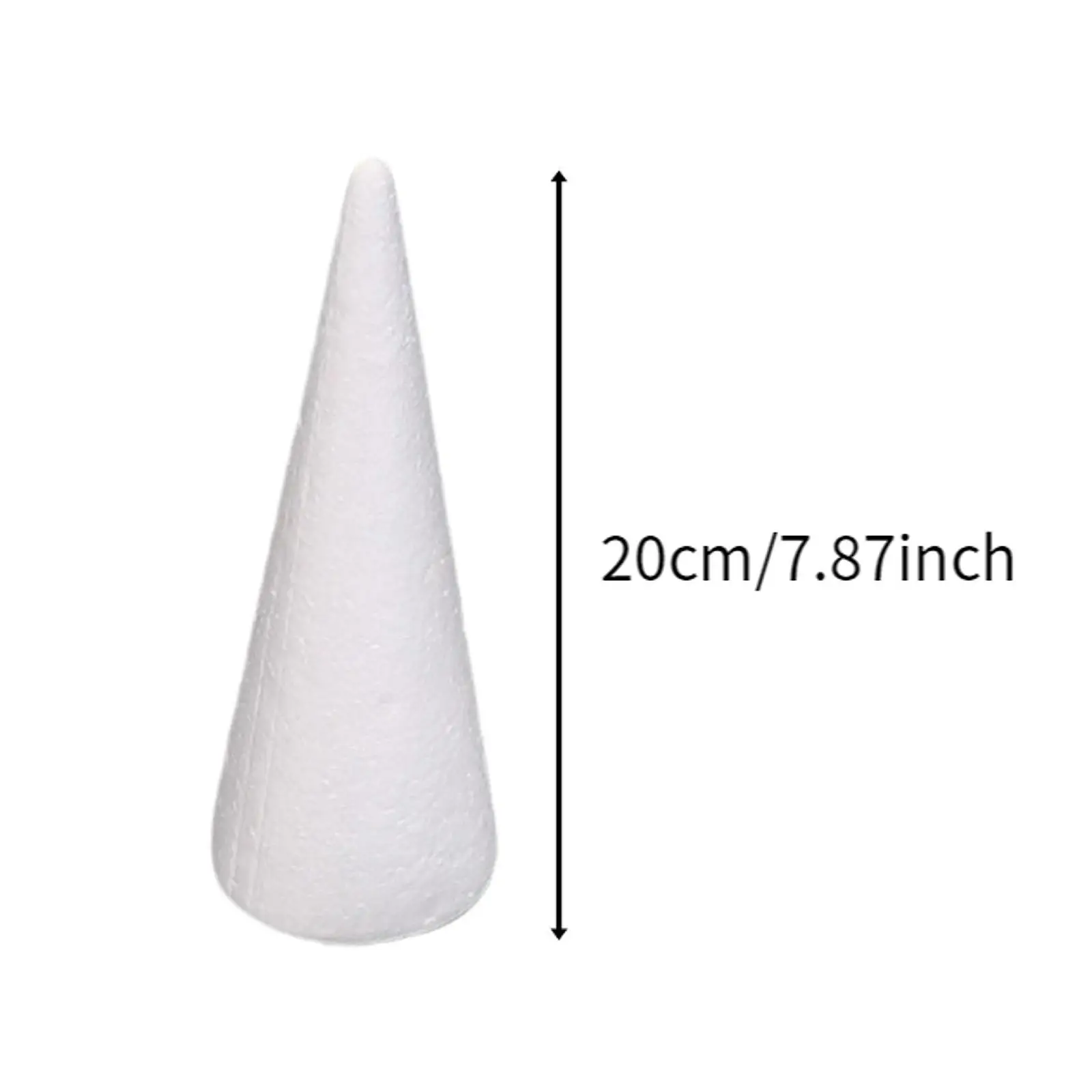 12x Craft Foam Cones Foam Tree Cones Decorations Christmas Tree Polystyrene Cones for Wedding, Christmas Trees