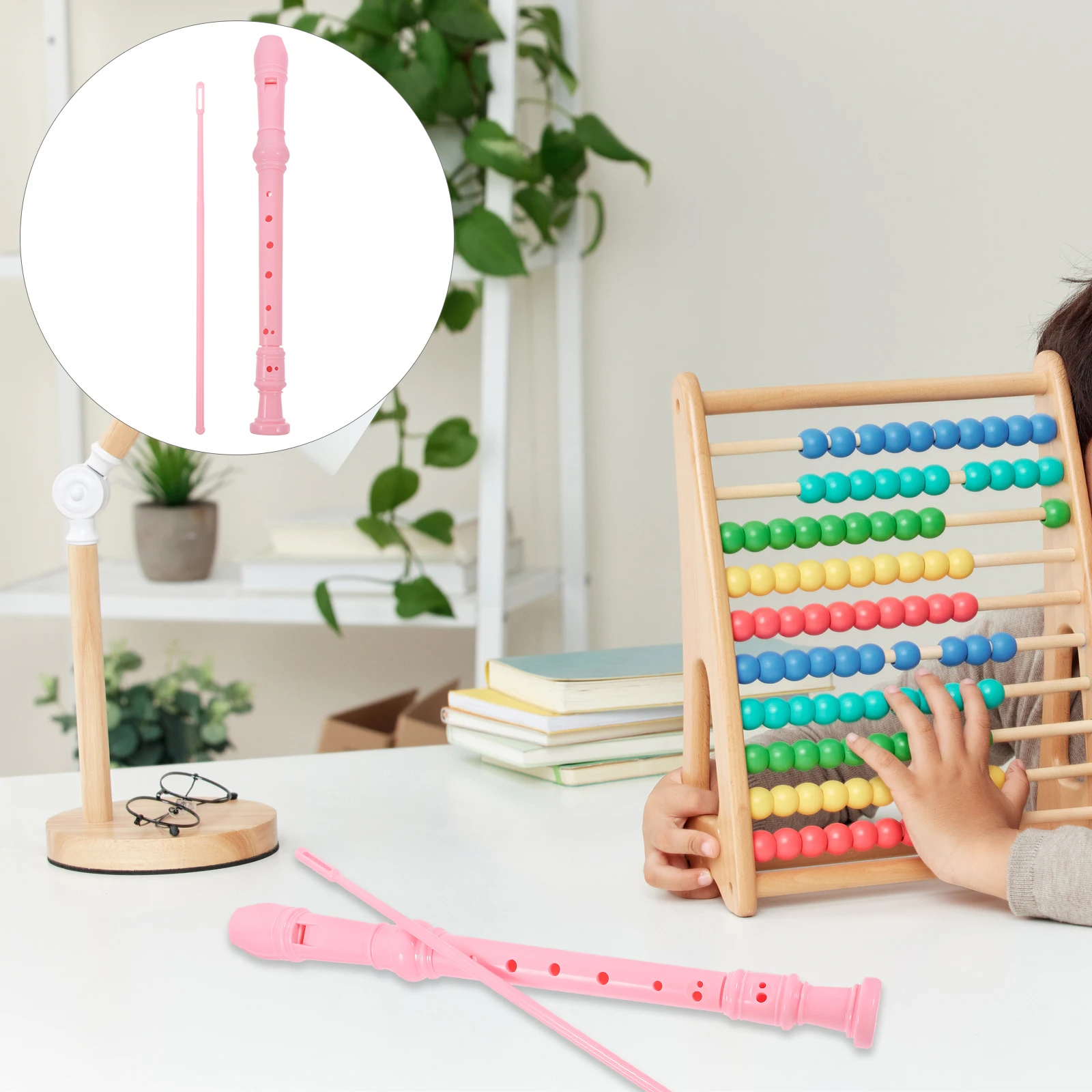 

Kids Musical Instruments Treble Clarionet Recorders Flutes for Manual Plastic Pink Small Primary School