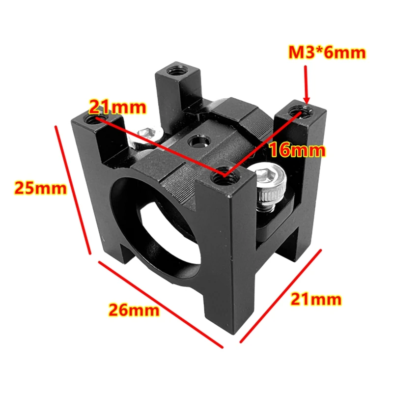 XAERO 16mm Aluminum Pipe Clamp Adjustable Fastener Hoop Collar Manifold Tube Gripping Clip for Drone