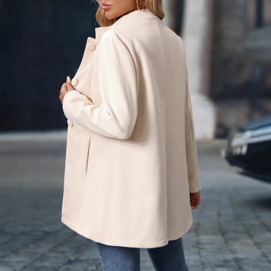 Women's Casual Turtleneck Long Woolen Coat 2025 Autumn and Winter New Coat