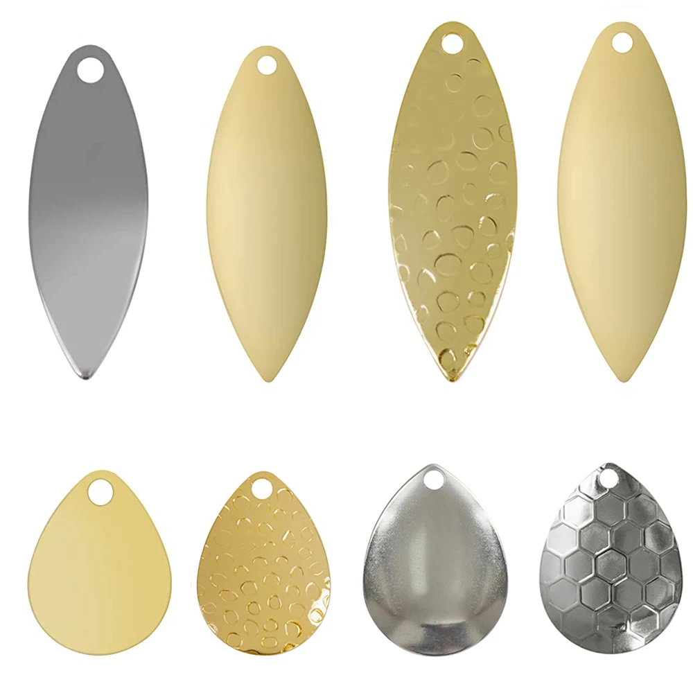 Kit de 8 Cuchillas Giratorias para Fabricación de Señuelos, Cuchillas Colorado Willow de Fácil Rotación, Cuchillas para Spinnerbait, Accesorios para Señuelos de Pesca DIY