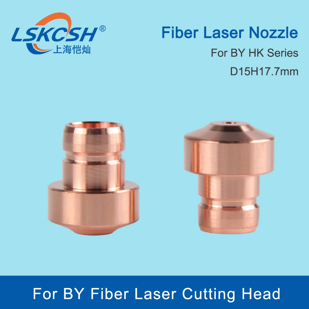 LSKCSH 10Pcs/Lot HK Series Laser Nozzles PUSH FIT Nozzle Tip Dia.15mm HK10 HK12 HK15 10035271 For BY Fiber Laser Cutting Head