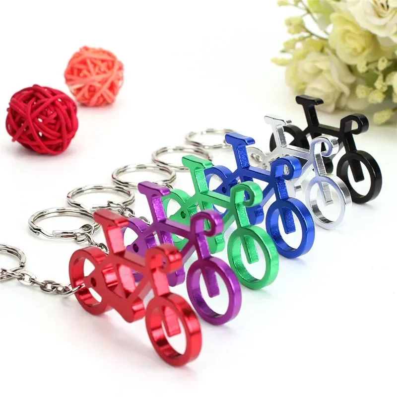 Bicycle Shaped Bottle Wine Beer Opener Cute Keyring Keychain Key Chain Portable Durable Outdoor EDC Multi Tool