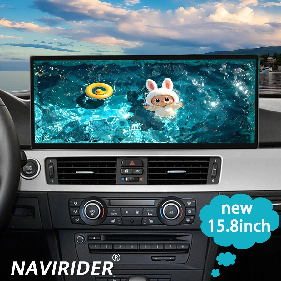 أندرويد 15 DSP AHD مشغل فيديو 15.8 بوصة نافي ستيريو نظام تحديد المواقع شاشة لسيارات BMW 1 3 5 7 Series X1 X3 X5 Z4 الملاحة CarPlay راديو السيارة